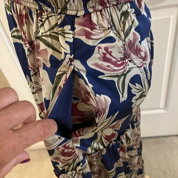 Julia Jordan Blue Floral Maxi Dress-Size 4 NWT - Picture 6 of 10